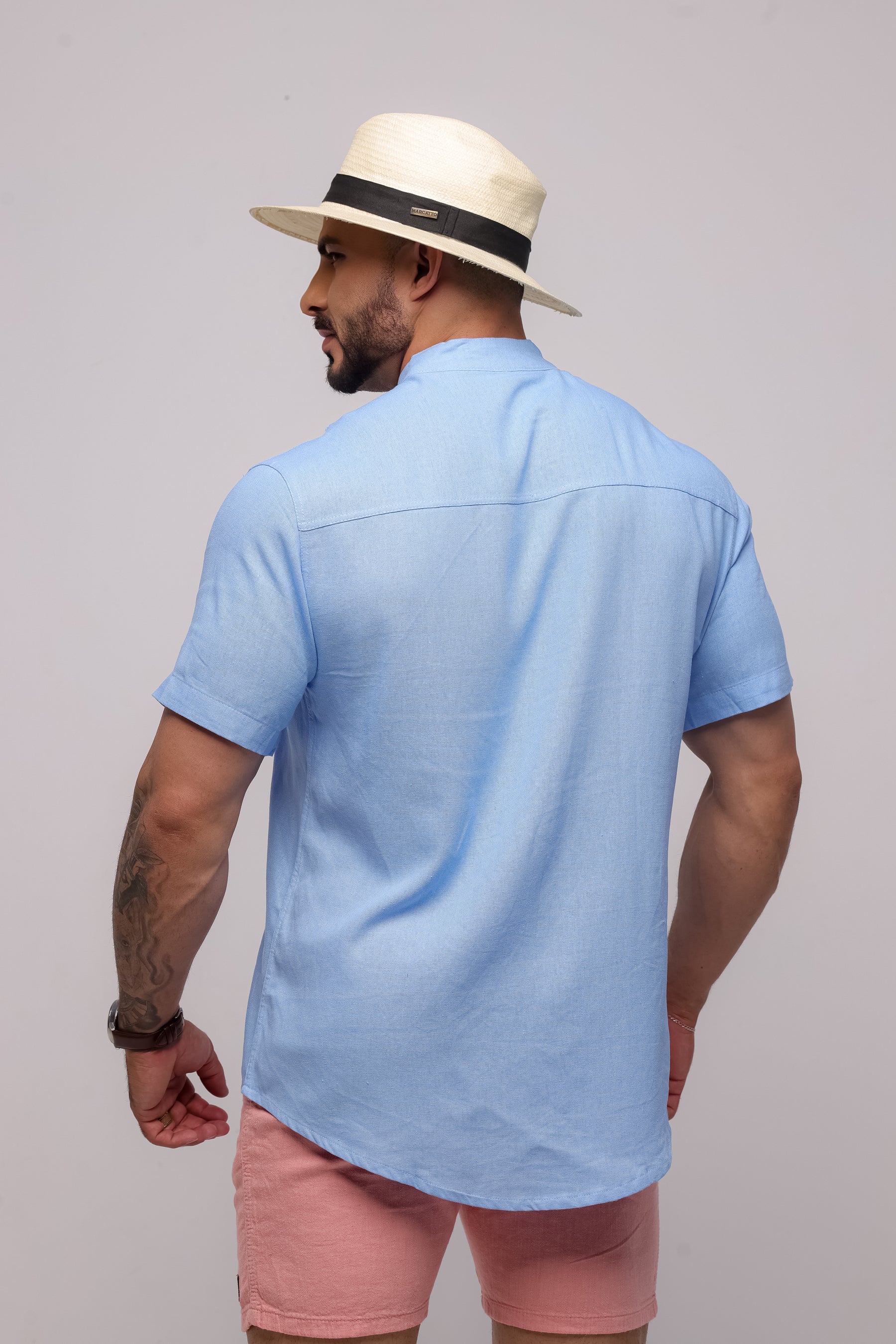 Camisa de Linho Azul