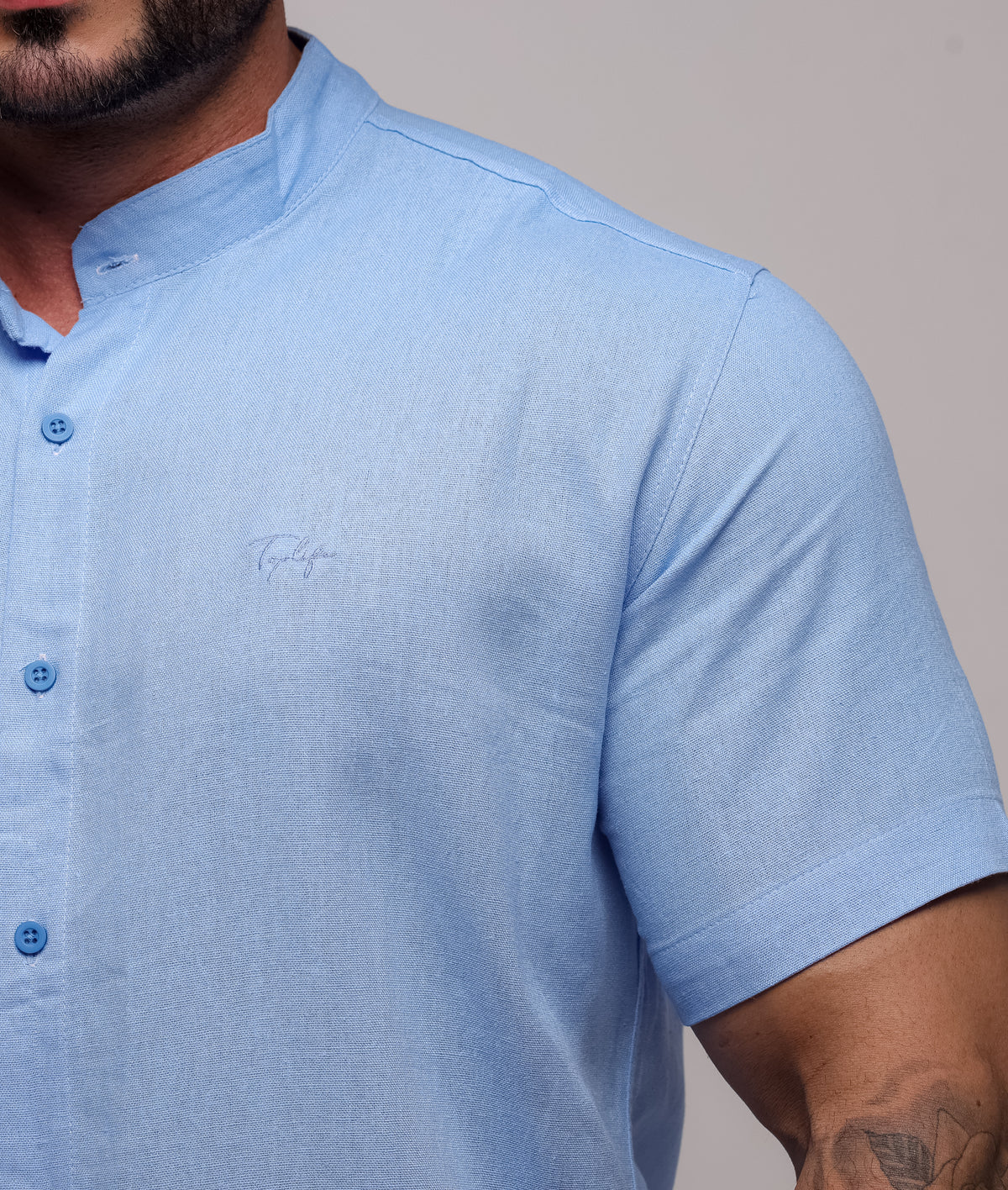 Camisa de Linho Azul