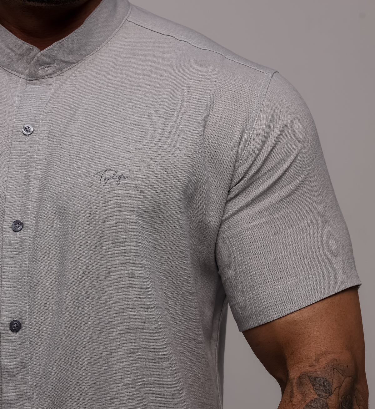 Camisa de Linho Cinza