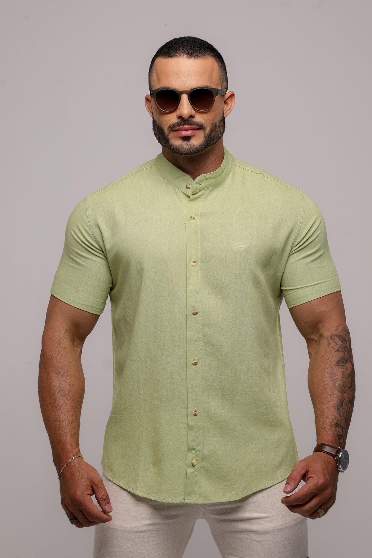 Camisa de Linho Verde