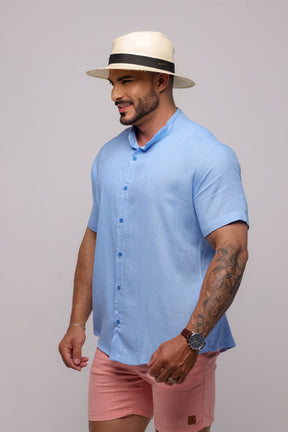 Camisa de Linho Azul
