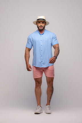 Camisa de Linho Azul