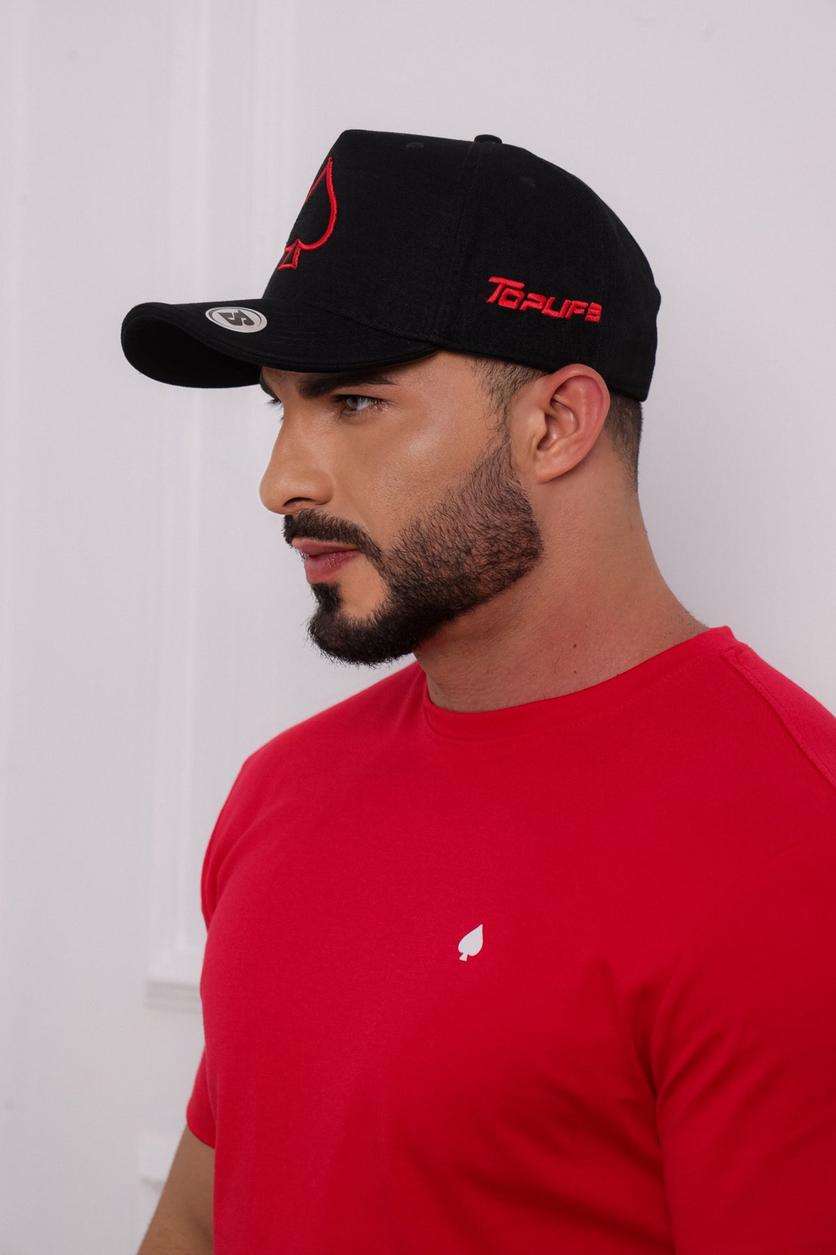 Boné Top Life Preto com Vermelho 2