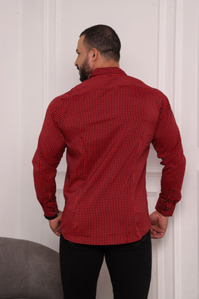 Camisa Masculina Xadrez Vermelha