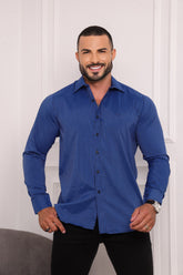 Camisa Masculina Xadrez Azul 2
