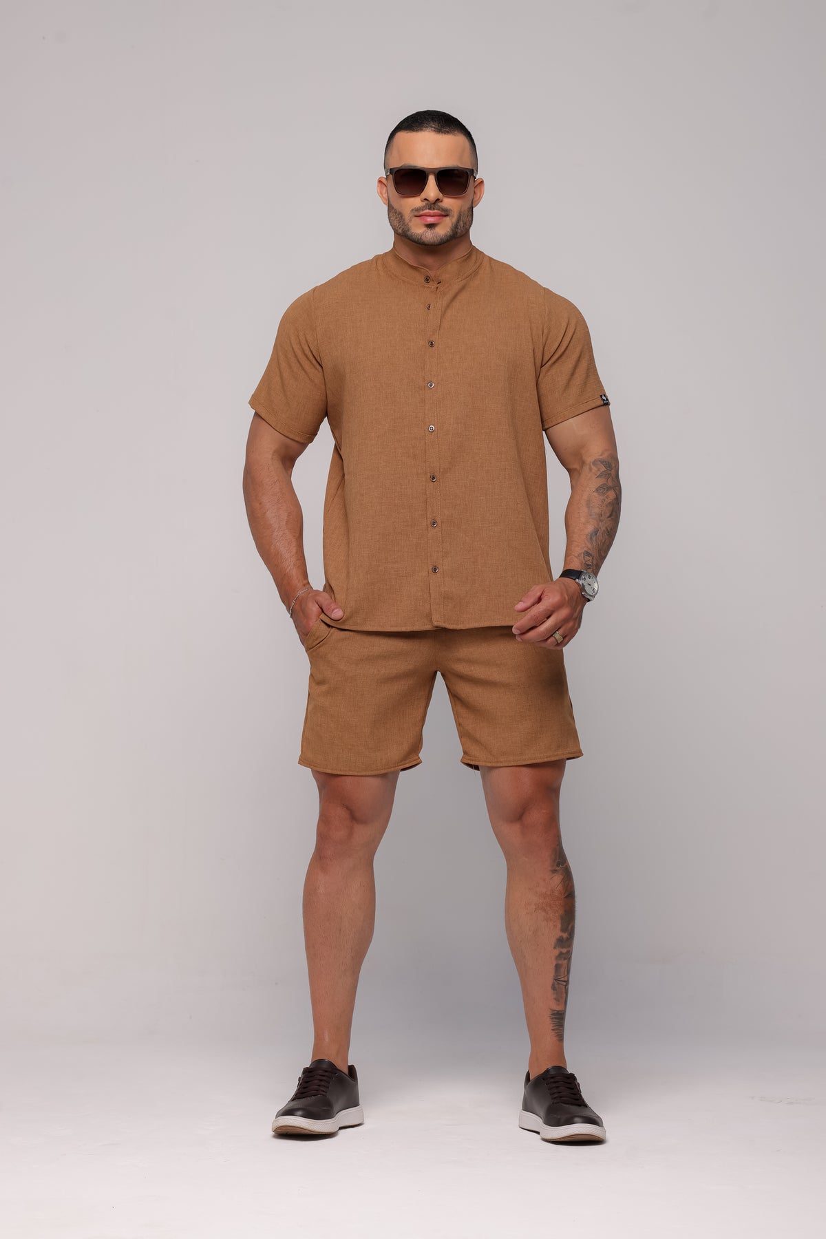 Conjunto Masculino Linhão Bege