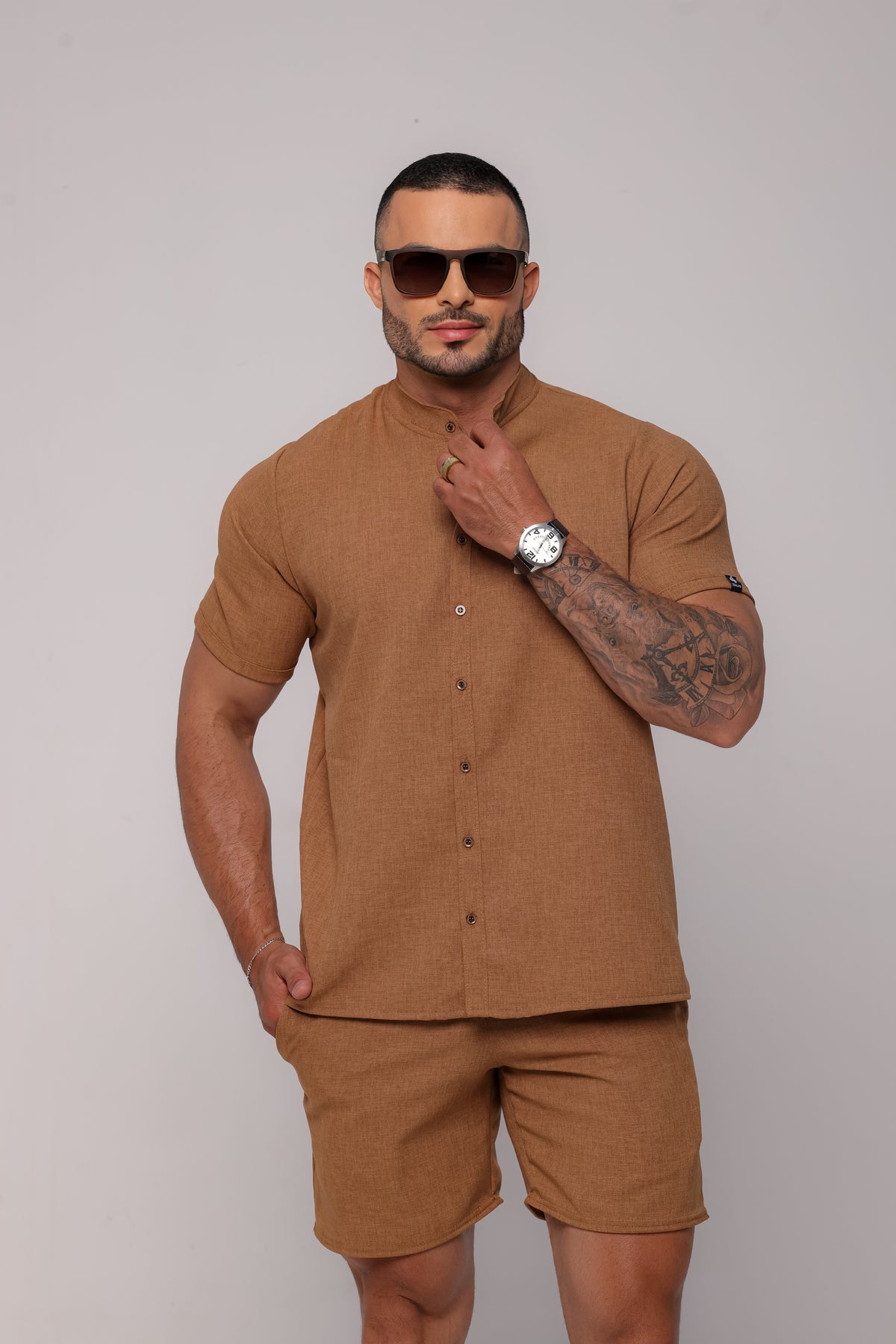 Conjunto Masculino Linhão Bege