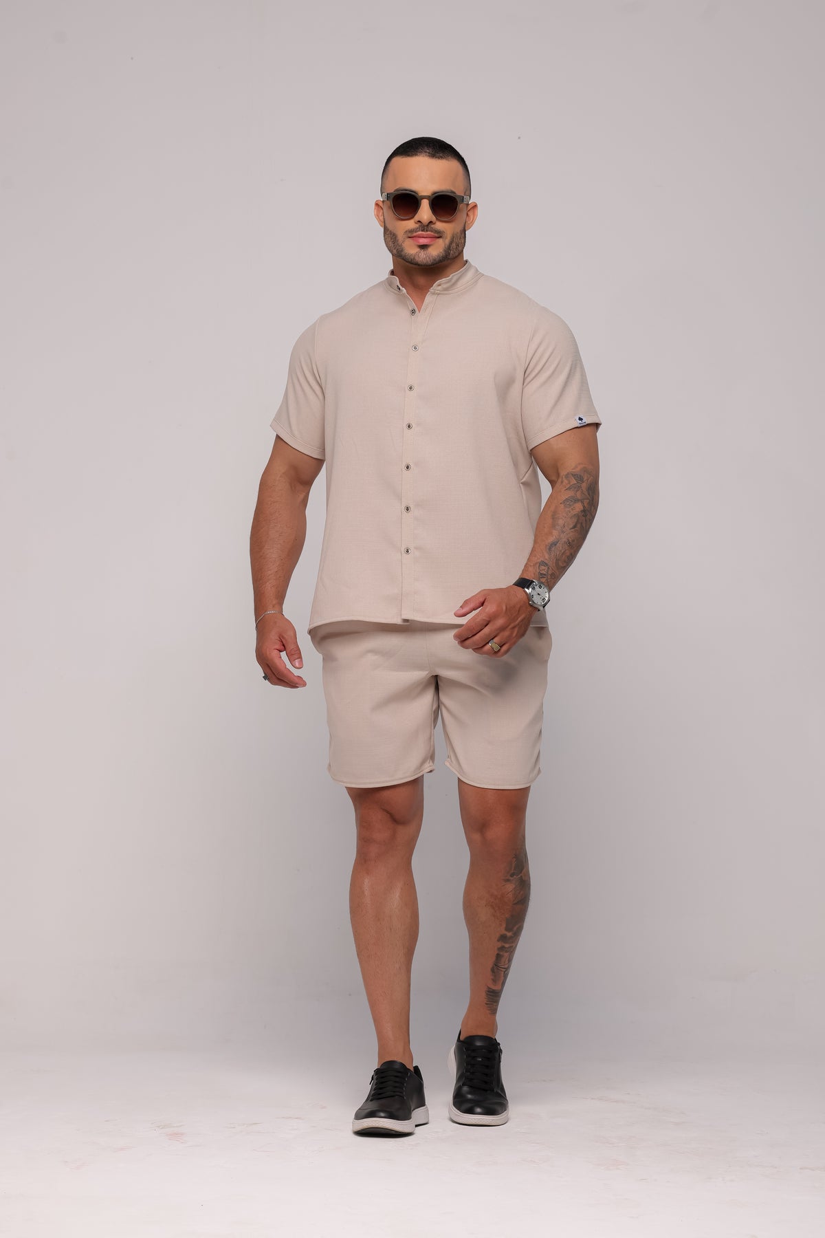 Conjunto Masculino Linhão Bege Clean