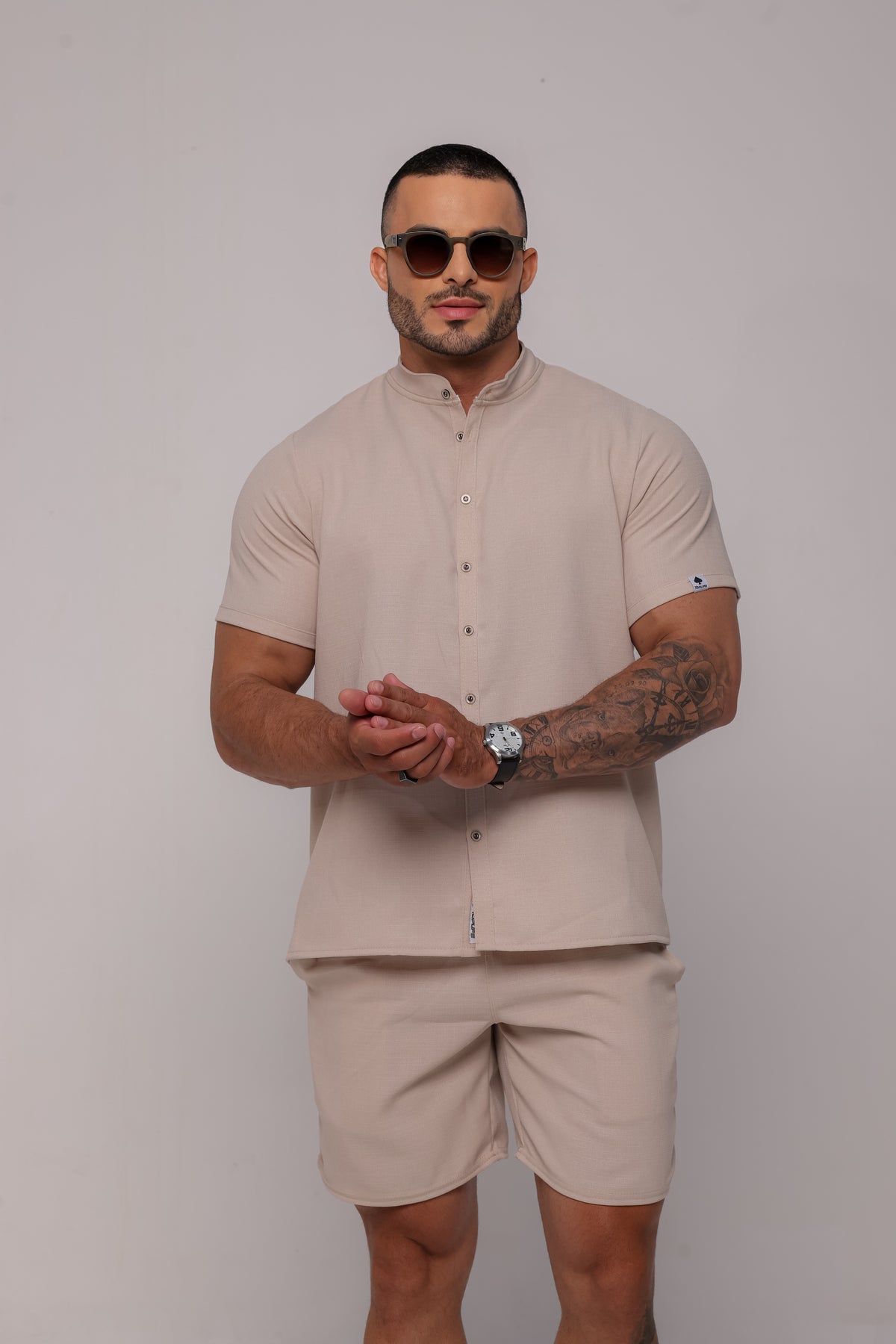 Conjunto Masculino Linhão Bege Clean