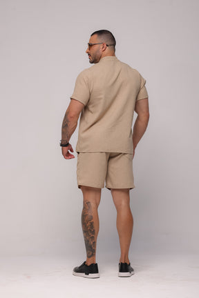 Conjunto Masculino Linhão Bege Claro